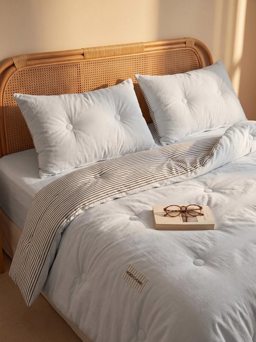 1-Piece Polyester Comforter - Grey, 200x230cm