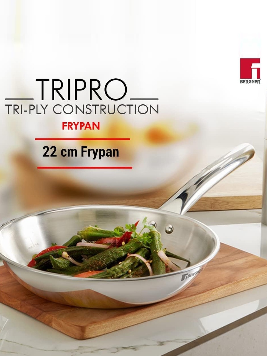 Tripro 3-Piece Triply Stainless Steel Cookware Set