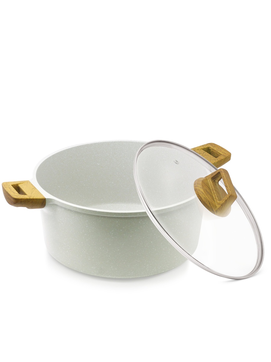 32cm (9L) Cast Aluminum Casserole Dish with Glass Lid and Trivet