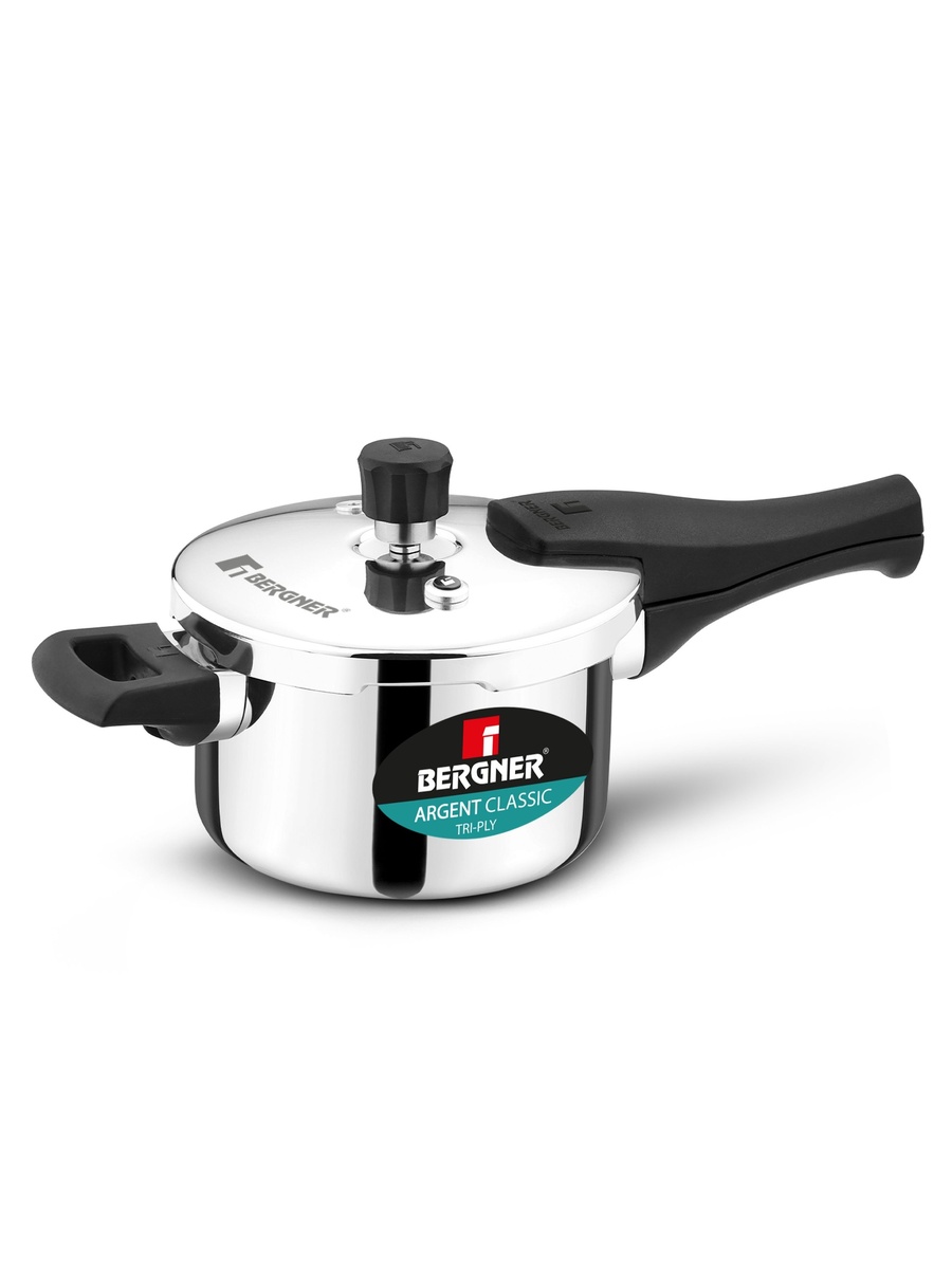 Argent Classic 8L Triply Stainless Steel Big Size Pressure Cooker Pan with Outer Lid