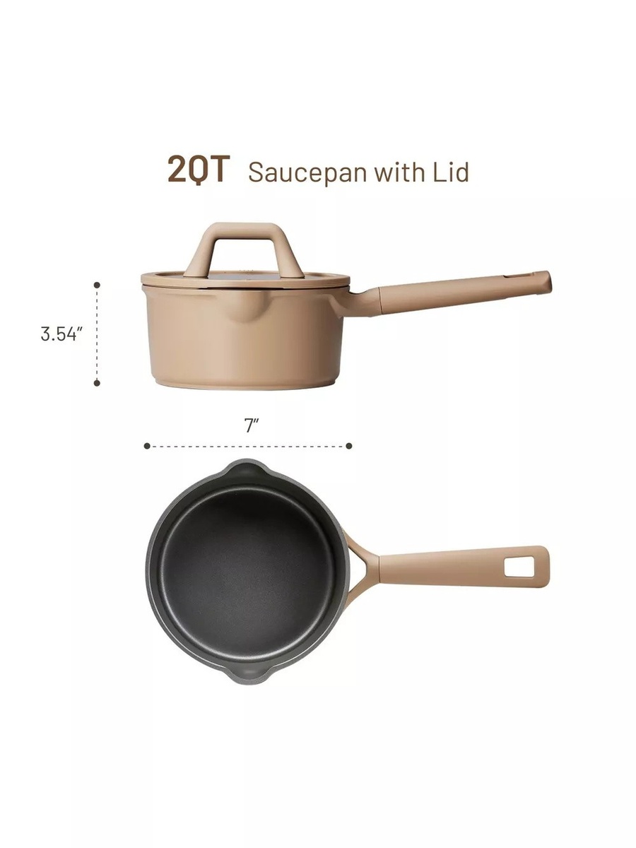 1.9 Litre Nonstick Saucepan with Pour Spout and Strainer Lid