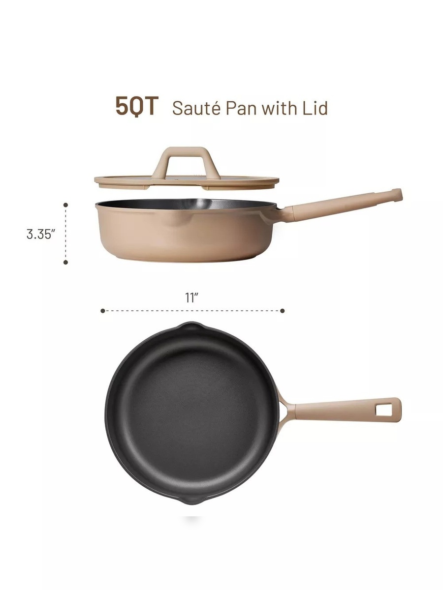 4.7 Litre Nonstick Saute Pan with Pour Spout and Strainer Lid