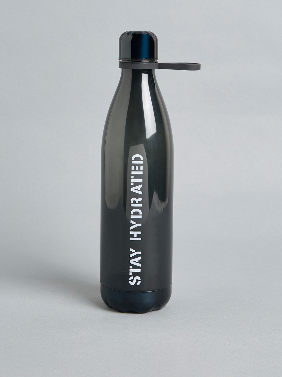 Slogan Print Water Bottle with Strap - 1 L