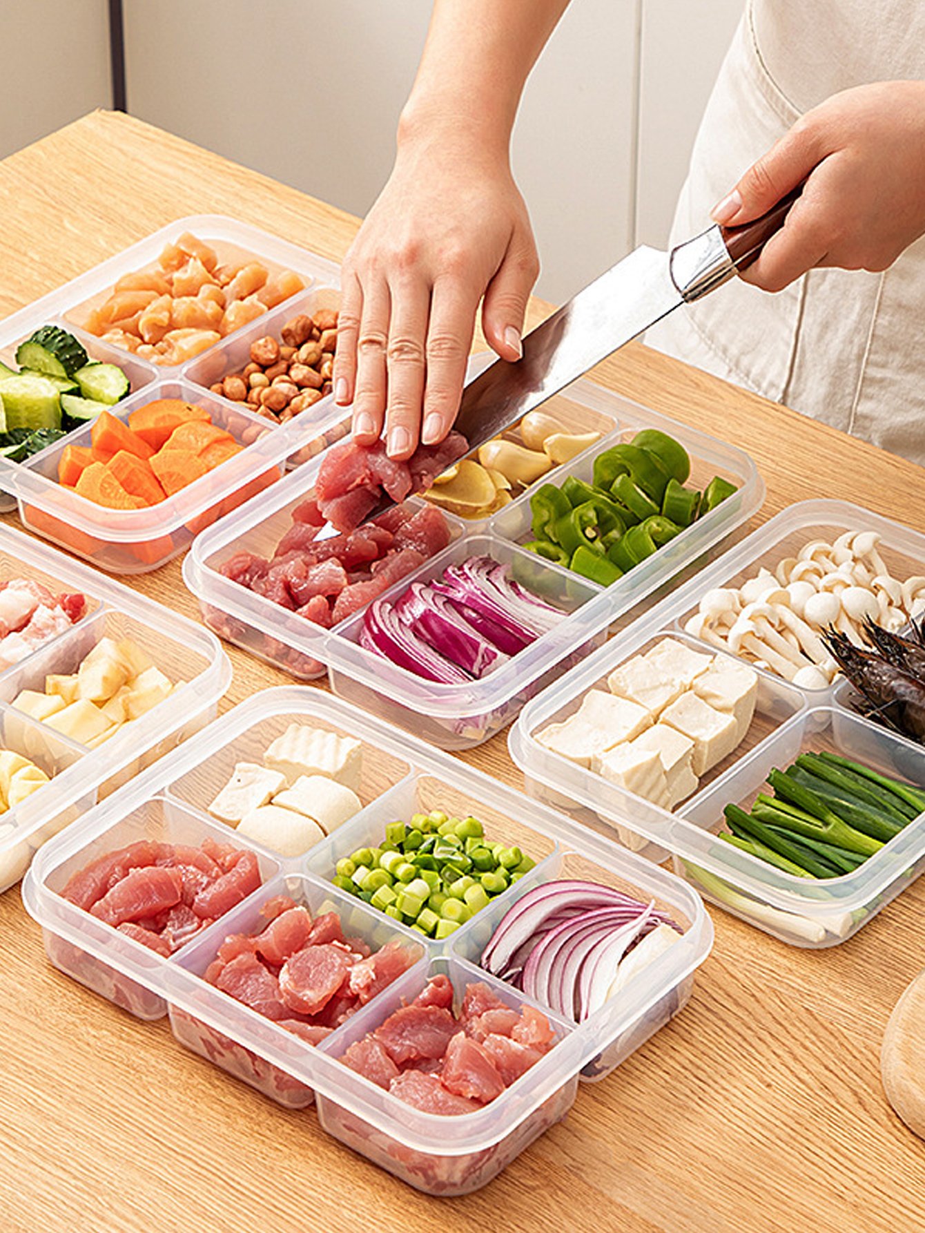 6-Compartment Food Storage Tray