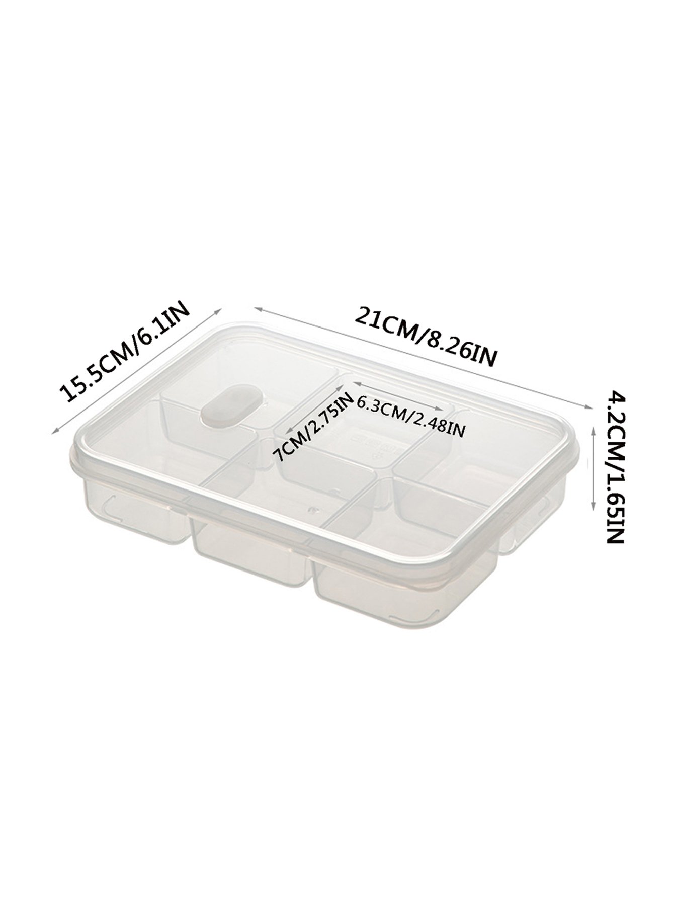 6-Compartment Food Storage Tray