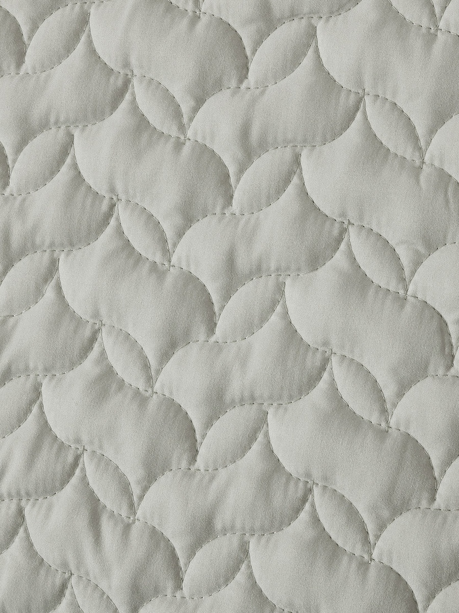 6-Pieces King Size Reversible Ogee Arch Quilted Bedspread Set 260X240 Cm, Soft Microfiber - Gray Violet 