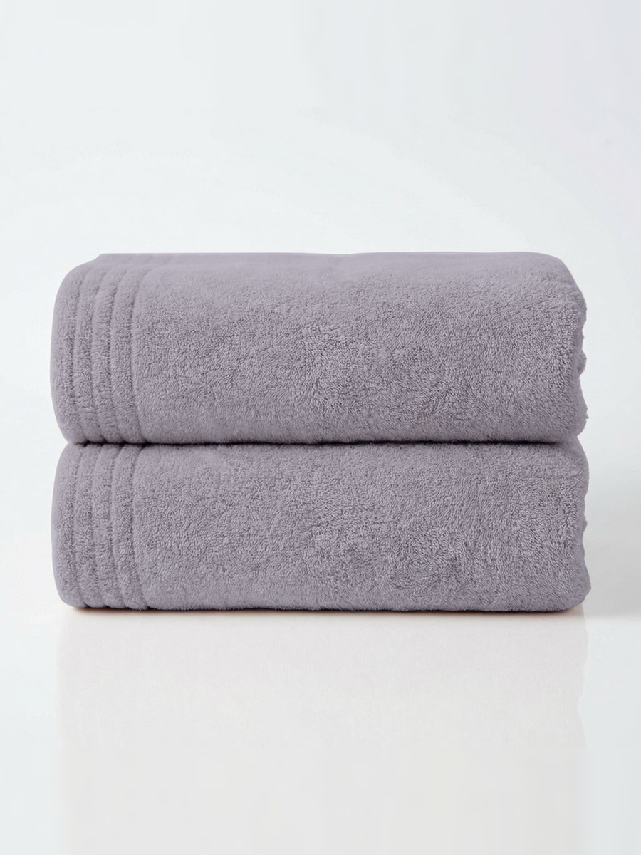 2-Pieces Hand Towel 50X90 Cm , Microfiber 330 GSM, Grey