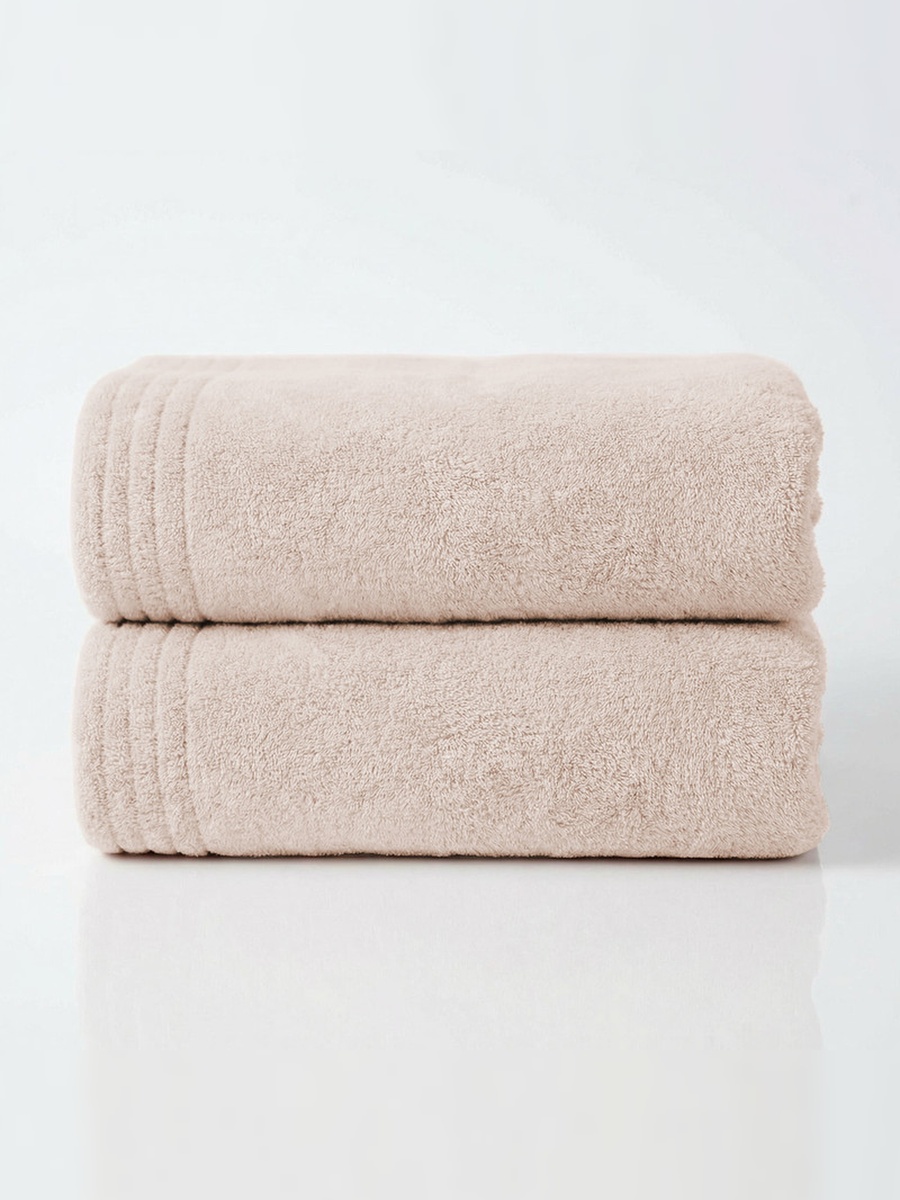 2-Pieces Hand Towel 50X90 Cm , Microfiber 330 GSM, Cream