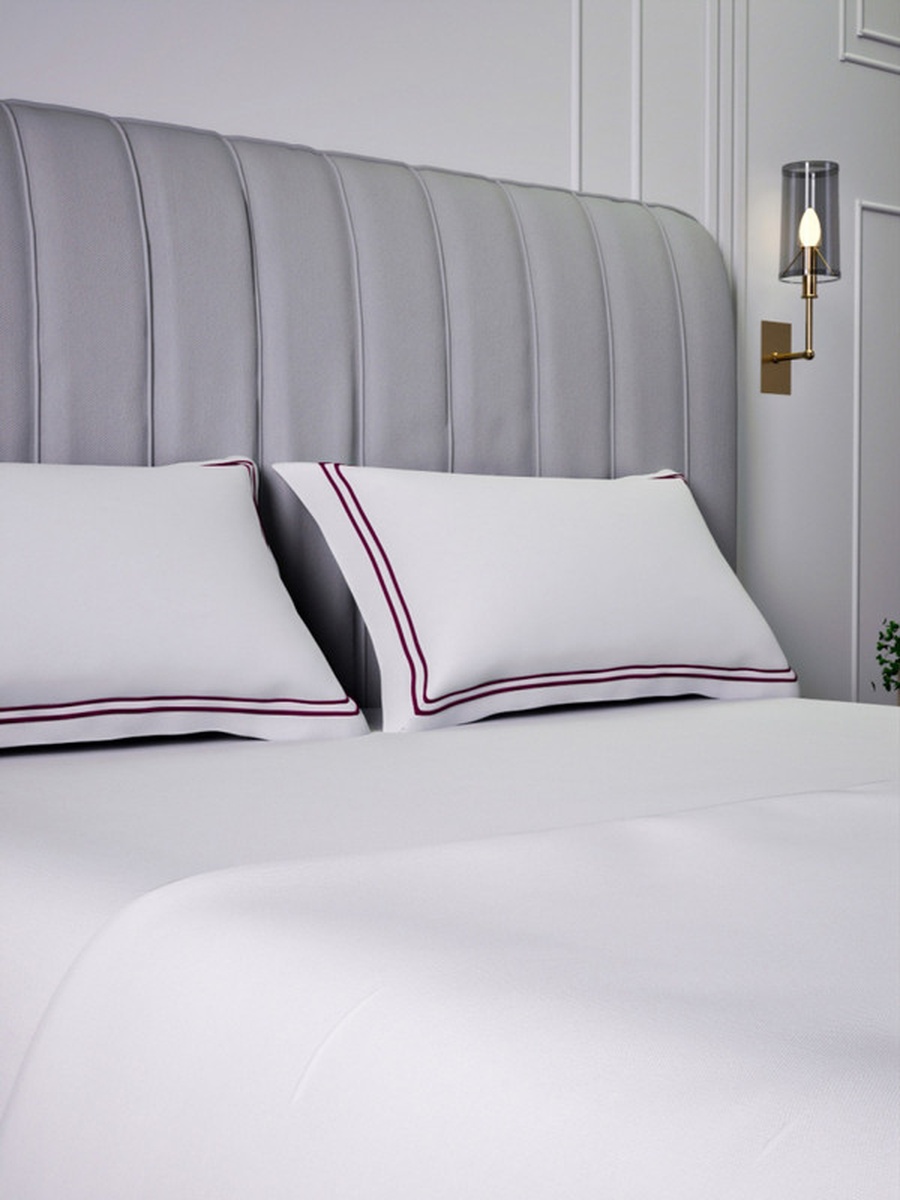 100% Cotton King Fitted Bedsheet With 2 Pillow Covers- 400TC Sovereign Whites
