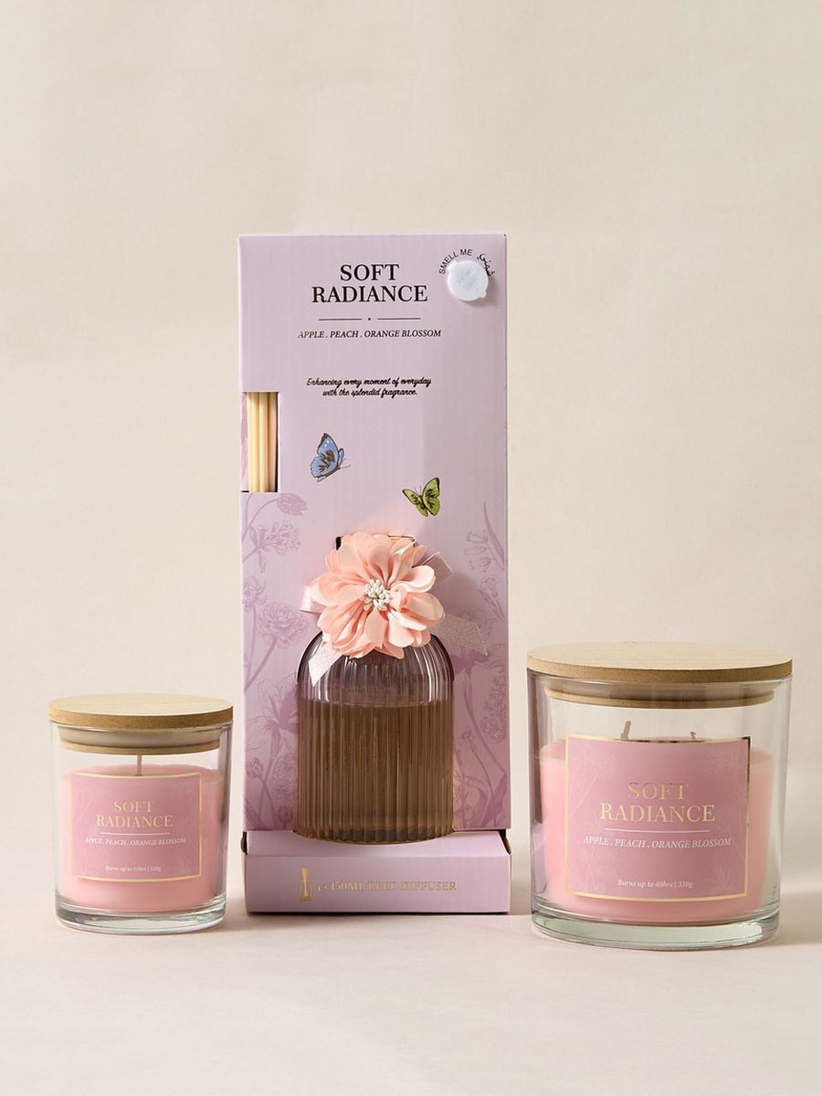 Aura Luxe Reed Diffuser 150ml Soft Radiance- Pink
