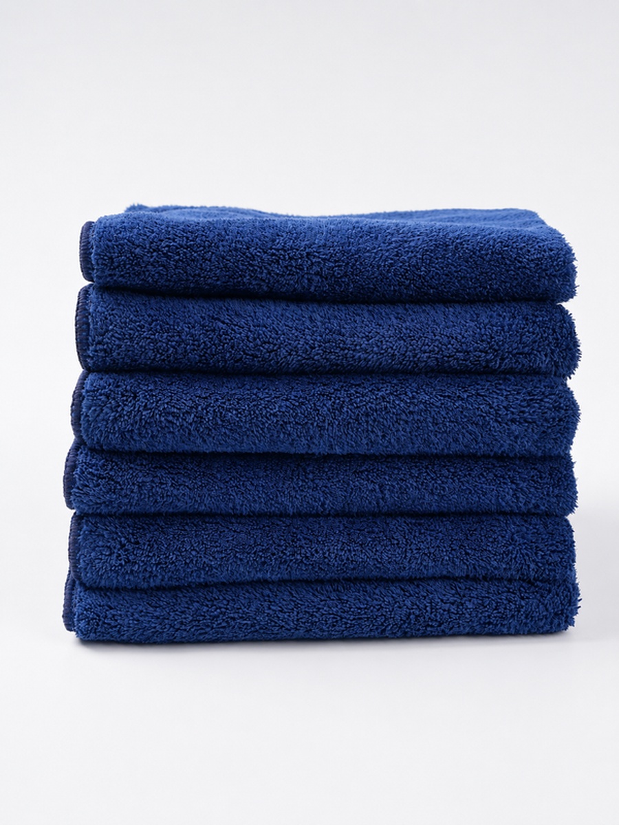 Pack of 6 - Microfiber Kitchen Towels 35x35 cm, 330 GSM - Navy Blue