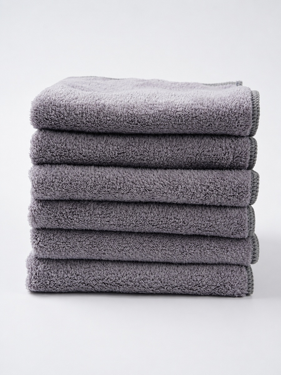 Pack of 6 - Microfiber Kitchen Towels 35x35 cm, 330 GSM - Grey
