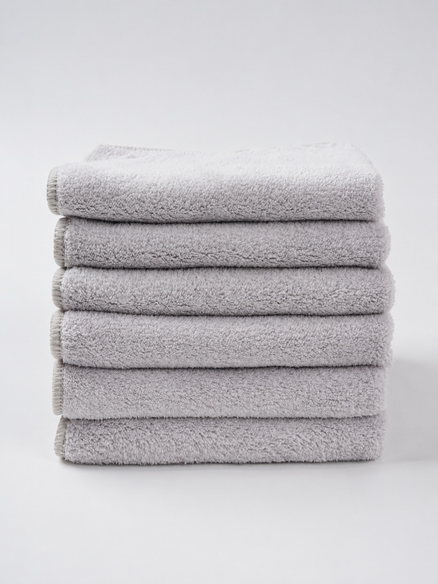 Pack of 6 - Microfiber Kitchen Towels 35x35 cm, 330 GSM - Grey