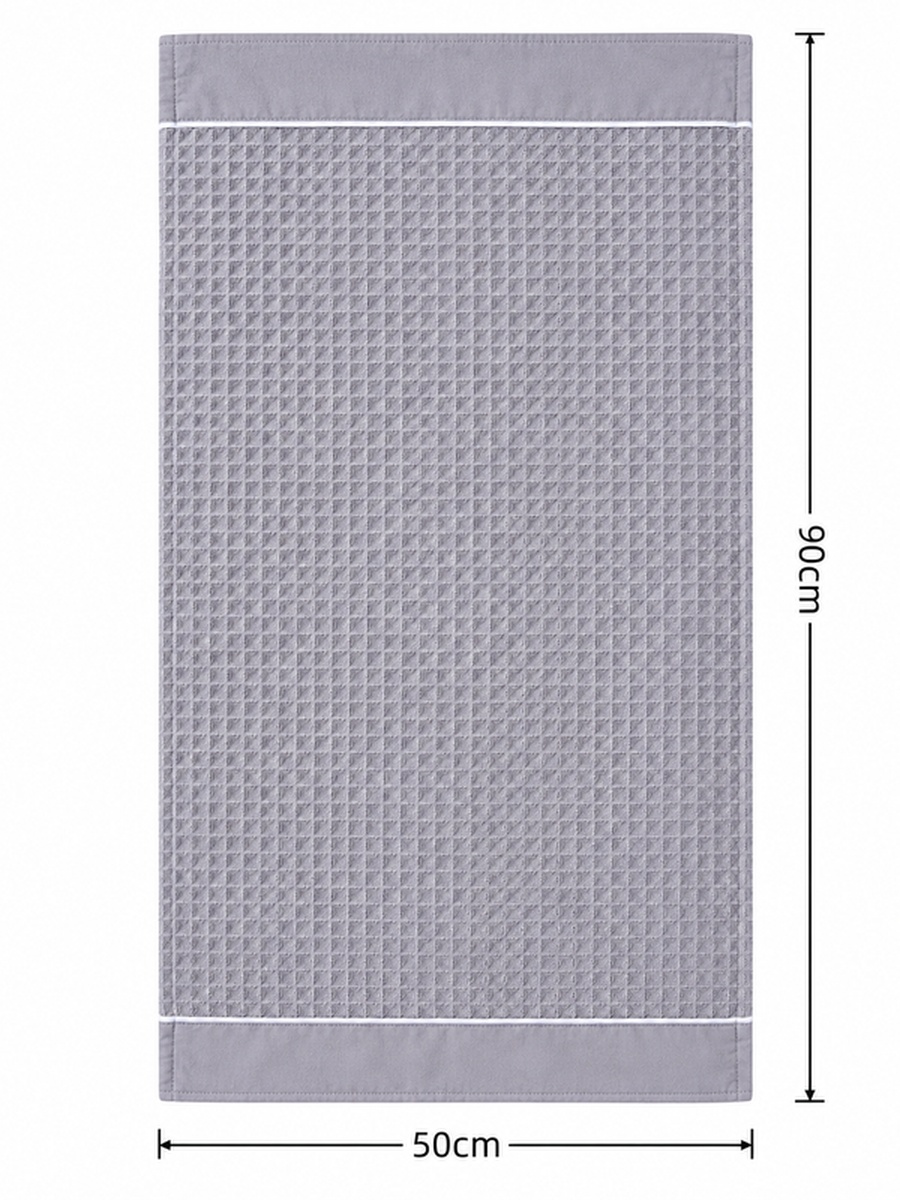 4-Pieces Microfiber Waffle Weave Hand Towel, 310 GSM 50x90 cm - Grey