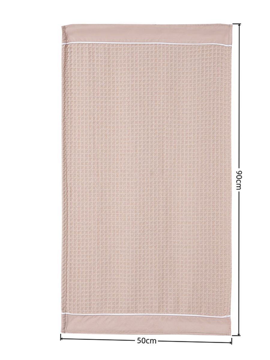4-Pieces Microfiber Waffle Weave Hand Towel, 310 GSM 50x90 cm - Beige