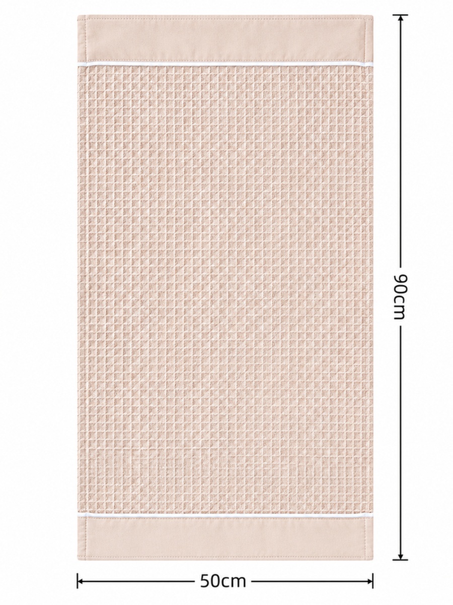 4-Pieces Microfiber Waffle Weave Hand Towel, 310 GSM 50x90 cm - Cream