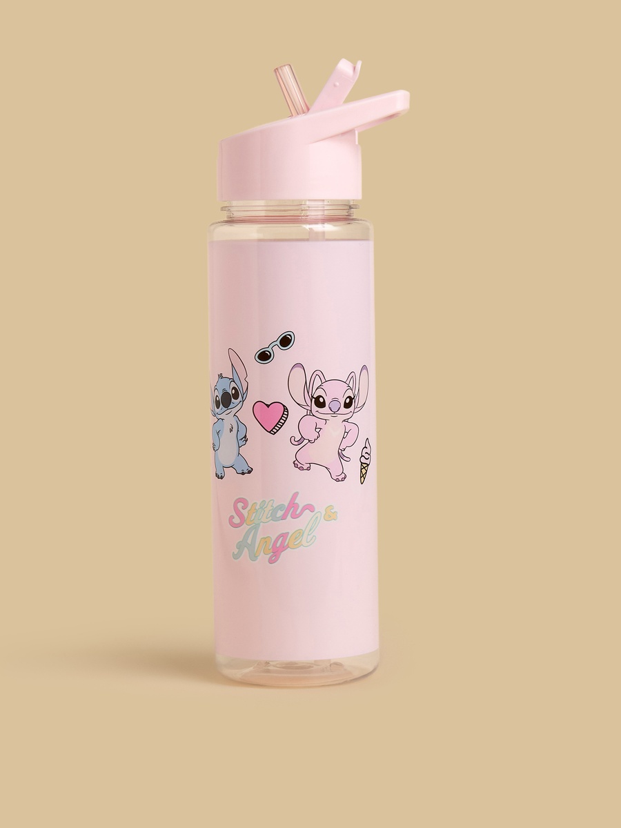 Stitch and Angel Print Sipper Bottle with Handle