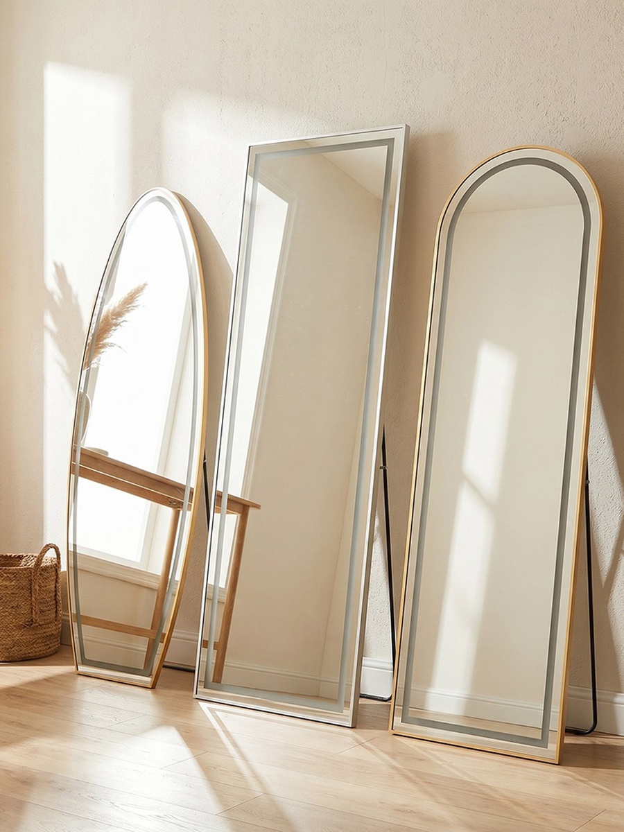 Reda Glit LED Mirror with Stand - 50x160 cm