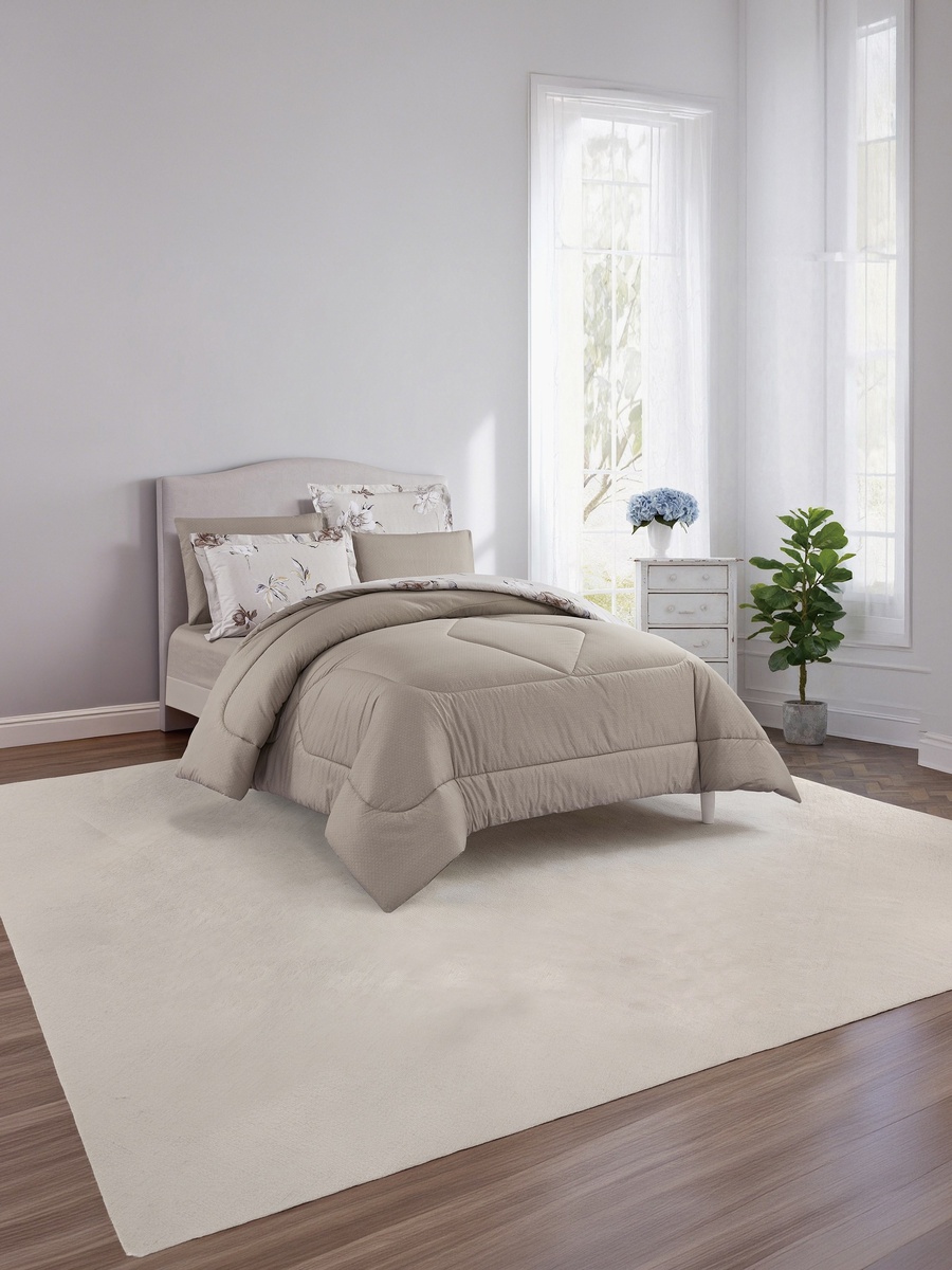 All Season 100% Cotton 4-Pieces Twin Size Comforter Set - 170x230 cm