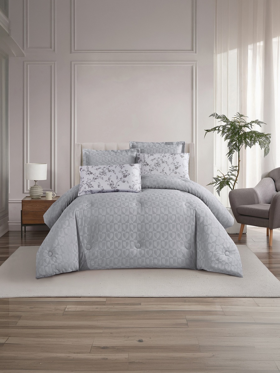 All Season Textured Waffle 4-Pieces Twin Comforter Set - 170x230 cm