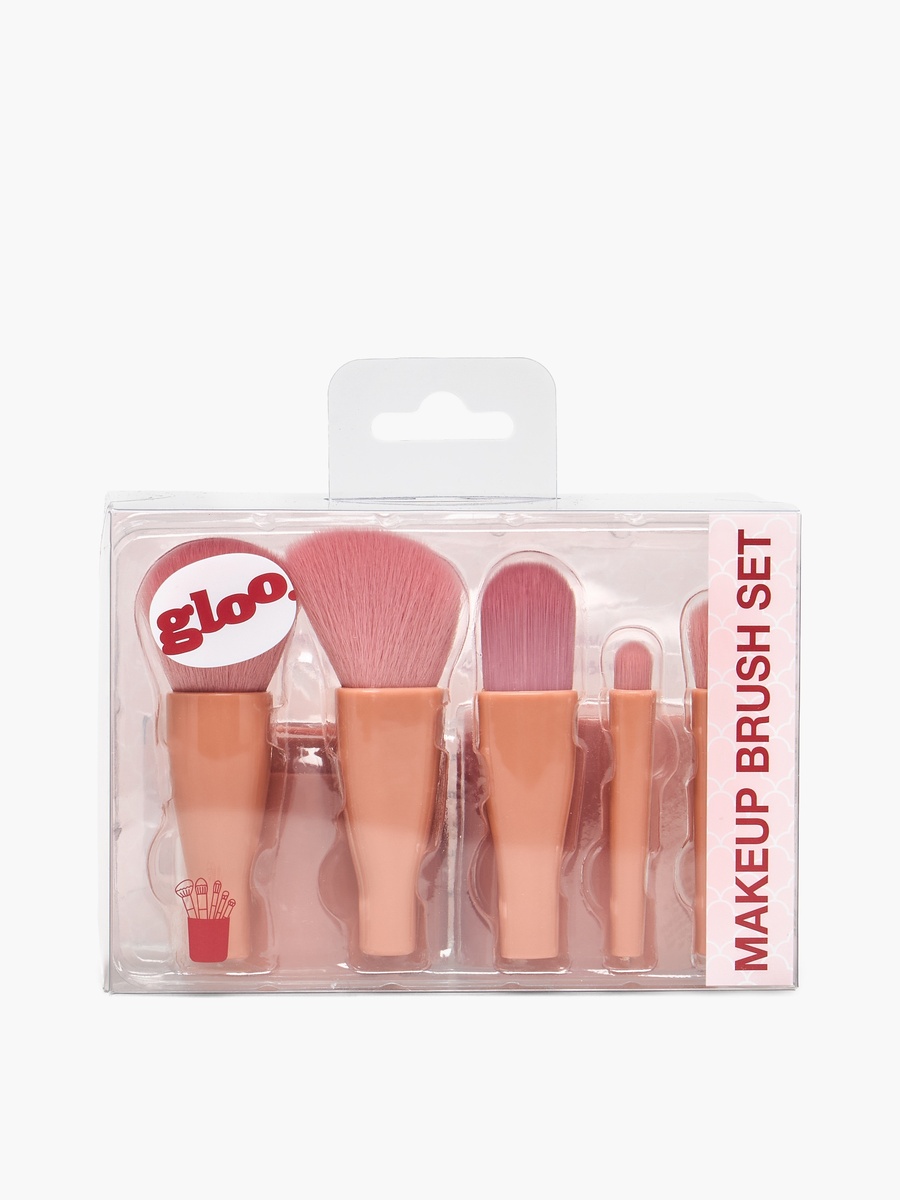 Set of 5 - Makeup Brush with Holder
