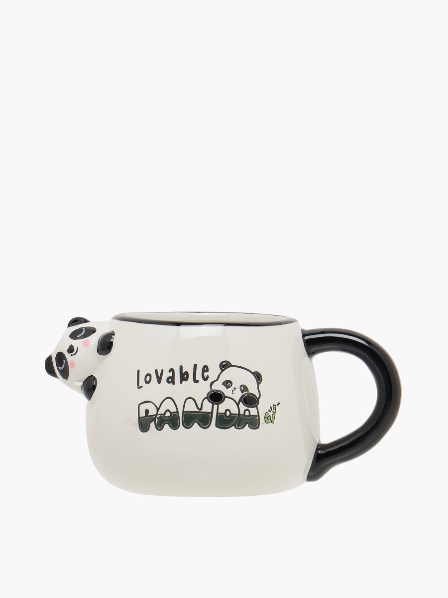 Panda Print Dolomite Mug - 440 ml