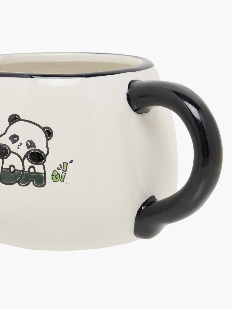 Panda Print Dolomite Mug - 440 ml