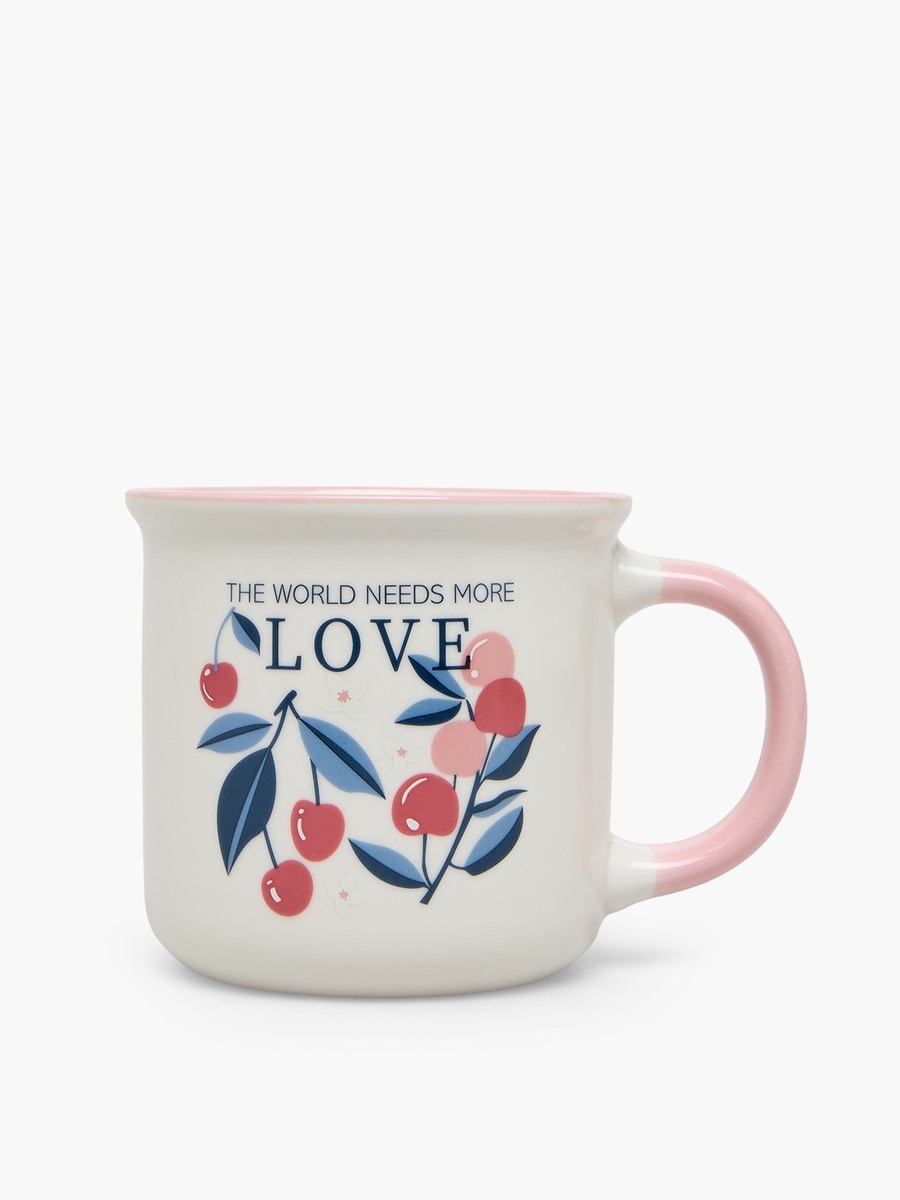 Love Print New Bone China Mug with Handle - 355 ml