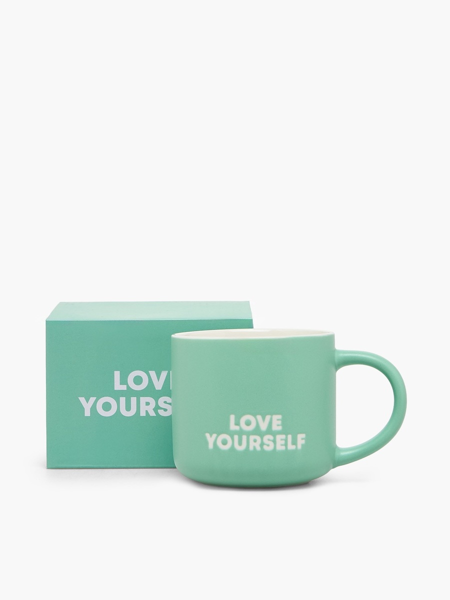 Love Yourself Print Bone China Mug with Handle - 340 ml