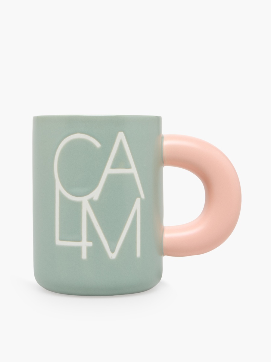 Calm Print New Bone China Mug with Handle - 400 ml