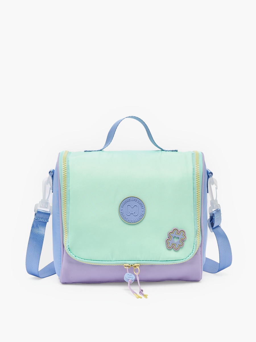Girls Colourblock Lunch Bag with Detachable Strap