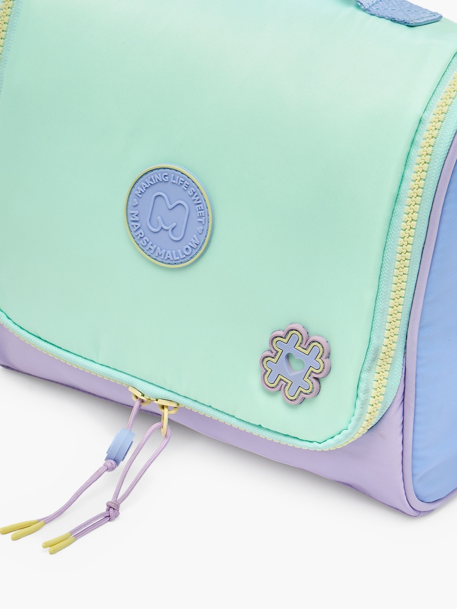 Girls Colourblock Lunch Bag with Detachable Strap