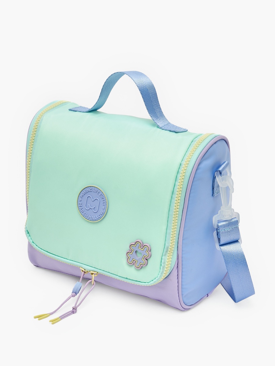Girls Colourblock Lunch Bag with Detachable Strap