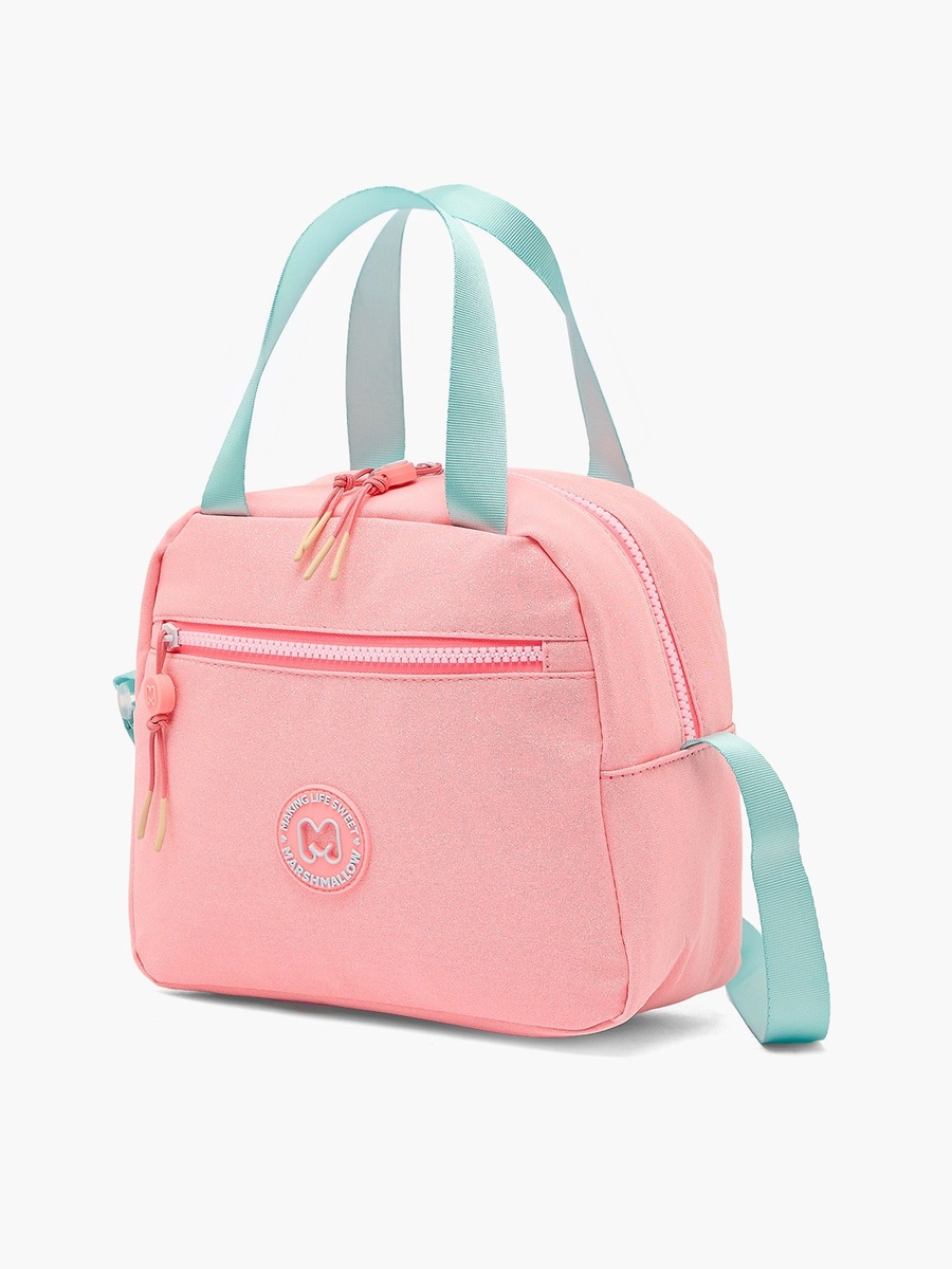 شنطة غداء سادة بحزام قابل للتعديل للبنات 8-13 سنوات