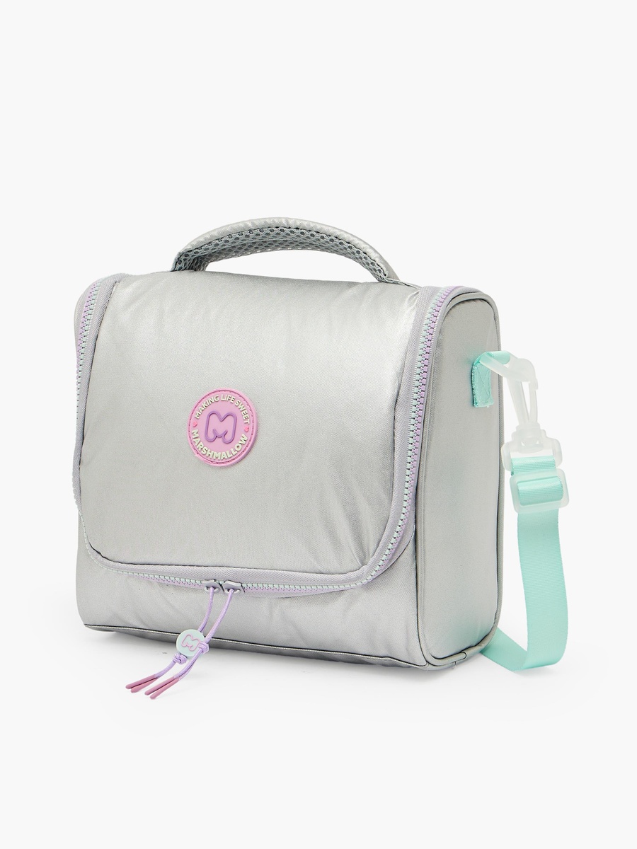 Girls Solid Lunch Bag with Detachable Strap