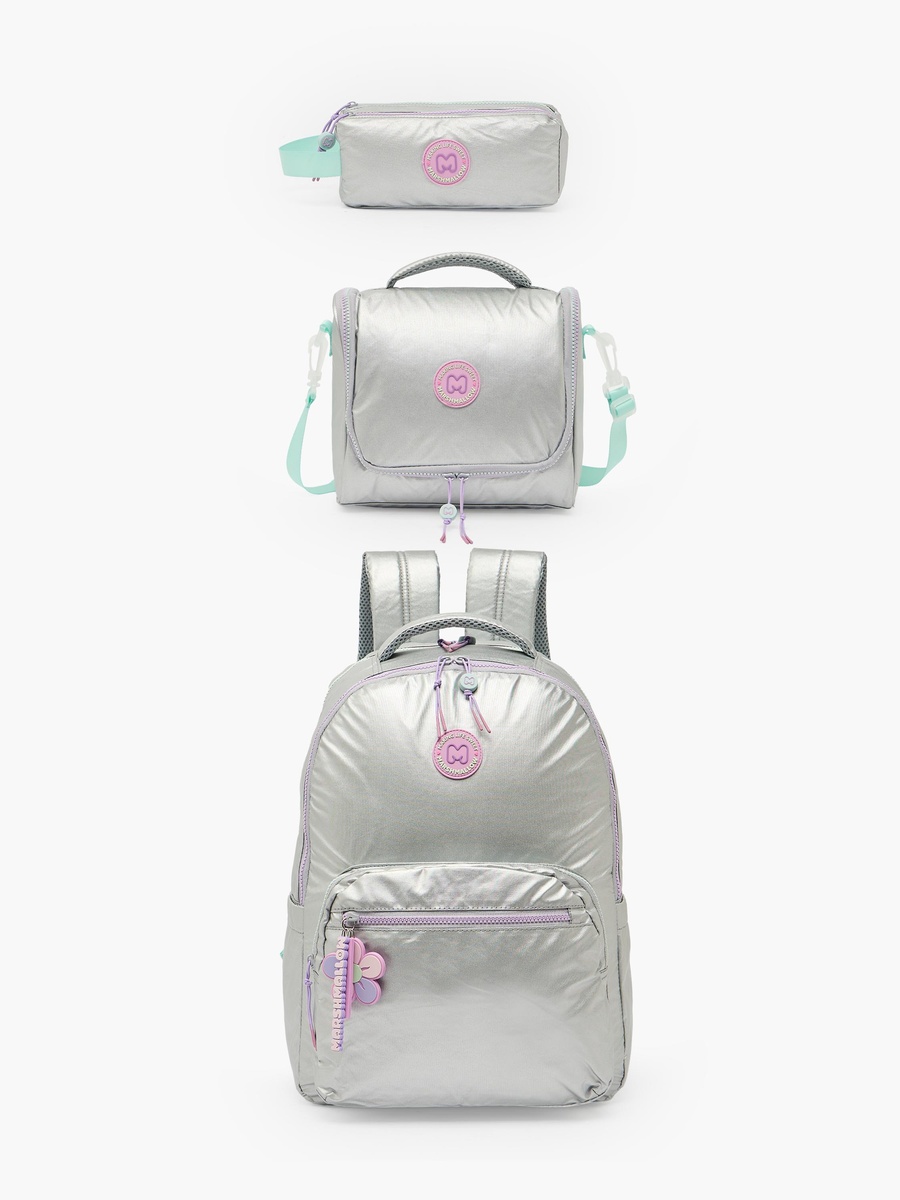 Girls Solid Lunch Bag with Detachable Strap