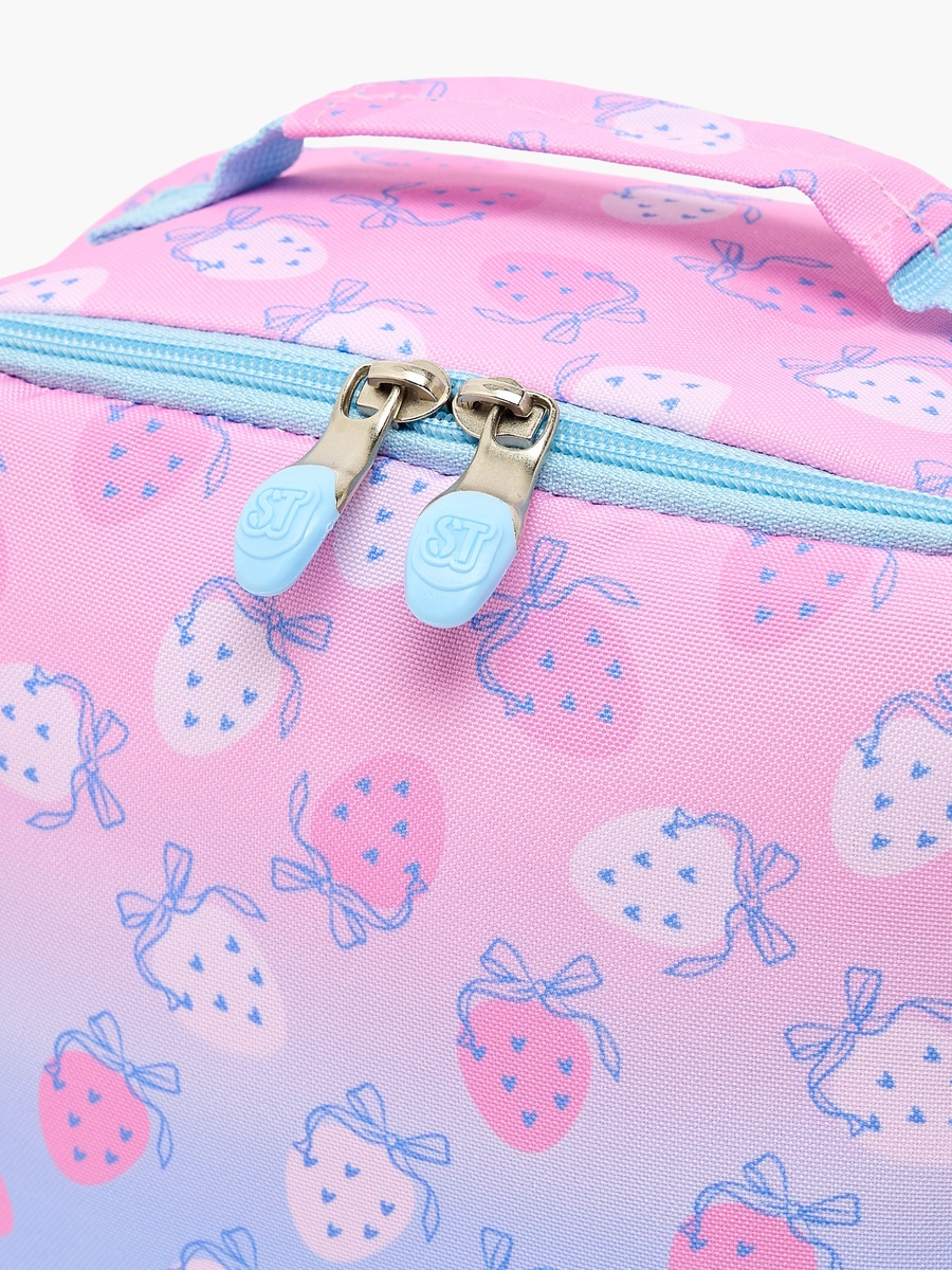 Strawberry Print Lunch Bag with Adjustable Strap