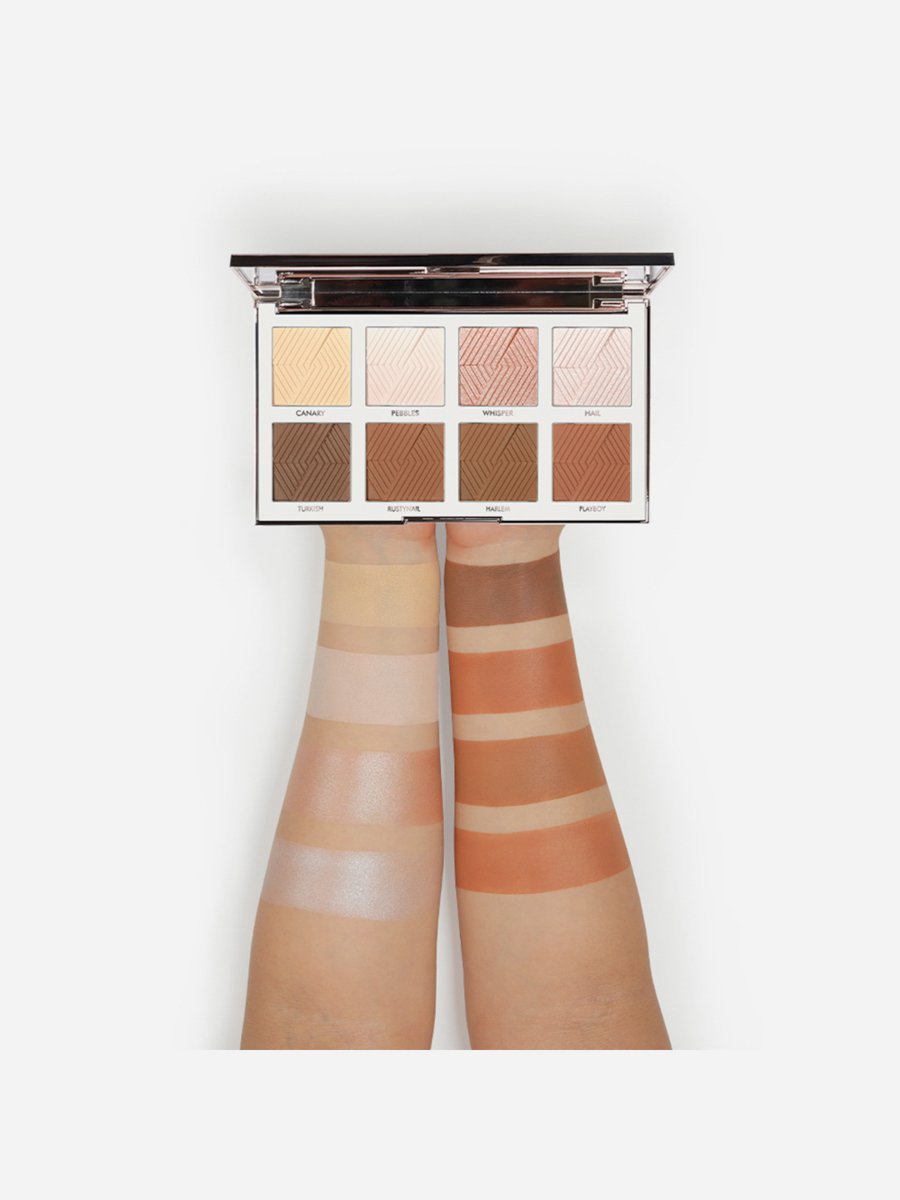 Back Stage Essential 8 Color Highlighter and Contour Powder Palette - BKS003 48g