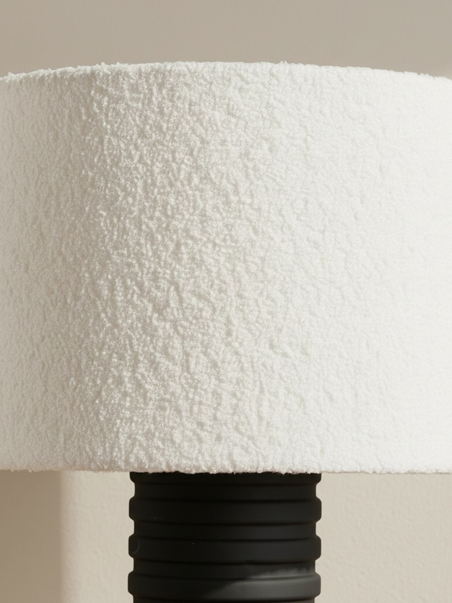Merick Ceramic Table Lamp with Linen Shade - 35x64 cm