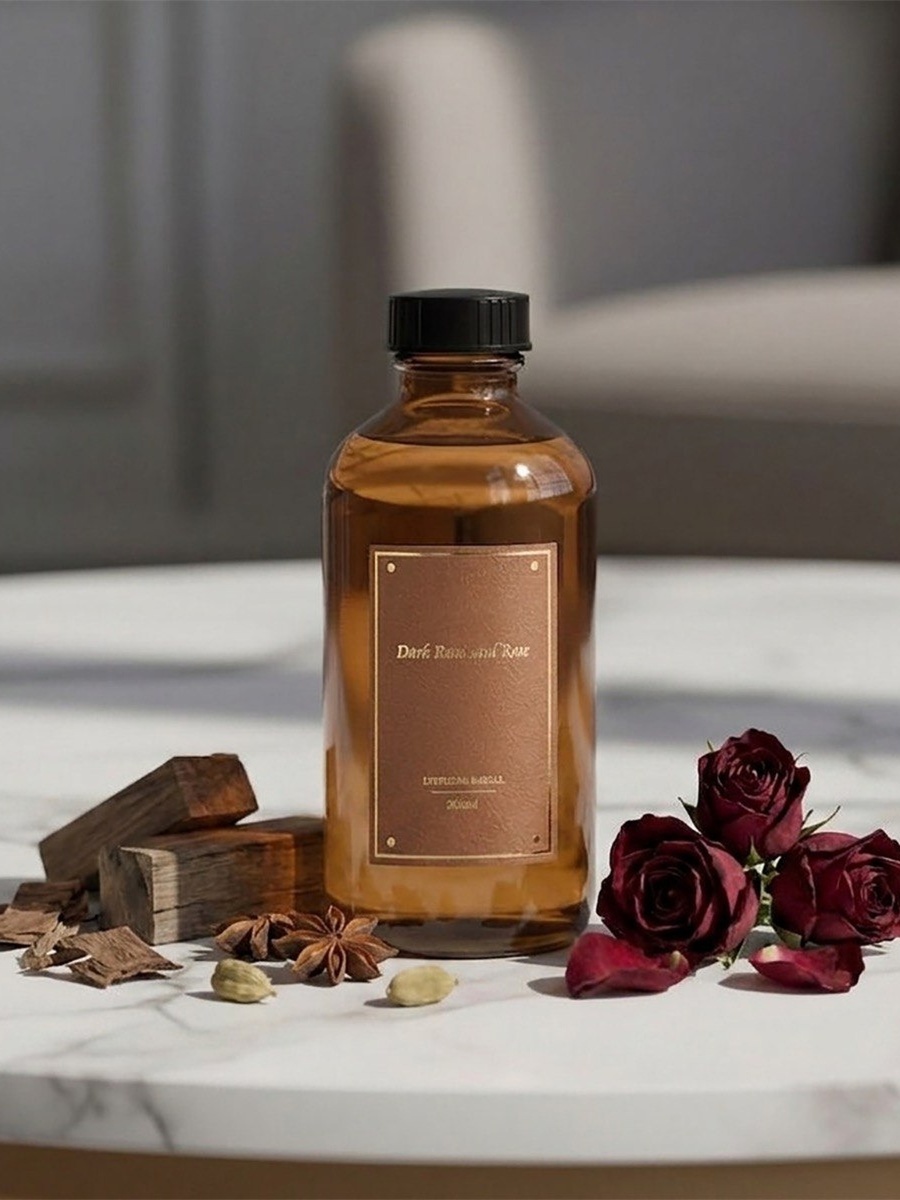 Nuvori Scentelier Dark Rum and Rose Refill Oil - 200 ml