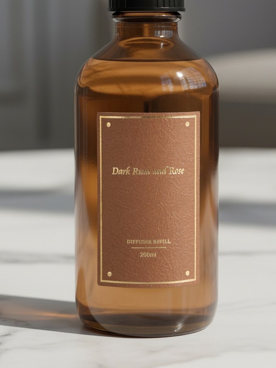 Nuvori Scentelier Dark Rum and Rose Refill Oil - 200 ml