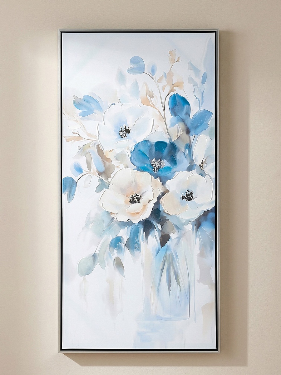 Orson Floral Bunch 60% Hand-Painted Framed Picture - 50x100 cm