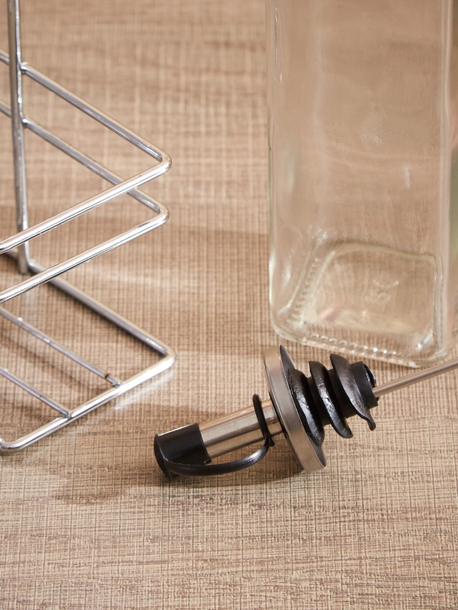 Myra Oil and Vinegar Bottle Set with Stand - 250 ml
