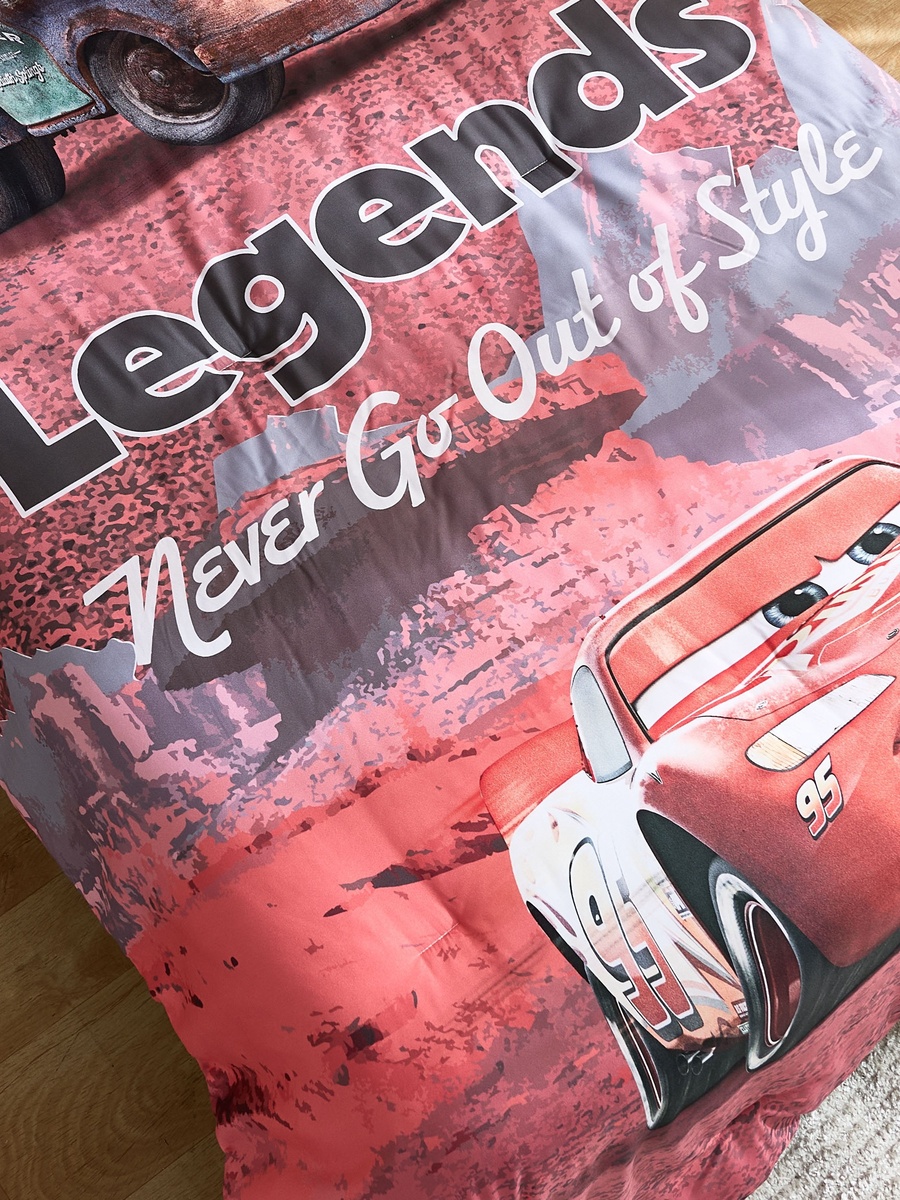 Car Legends 3-Piece Microfibre BIAB Single Comforter Set - 135x220 cm
