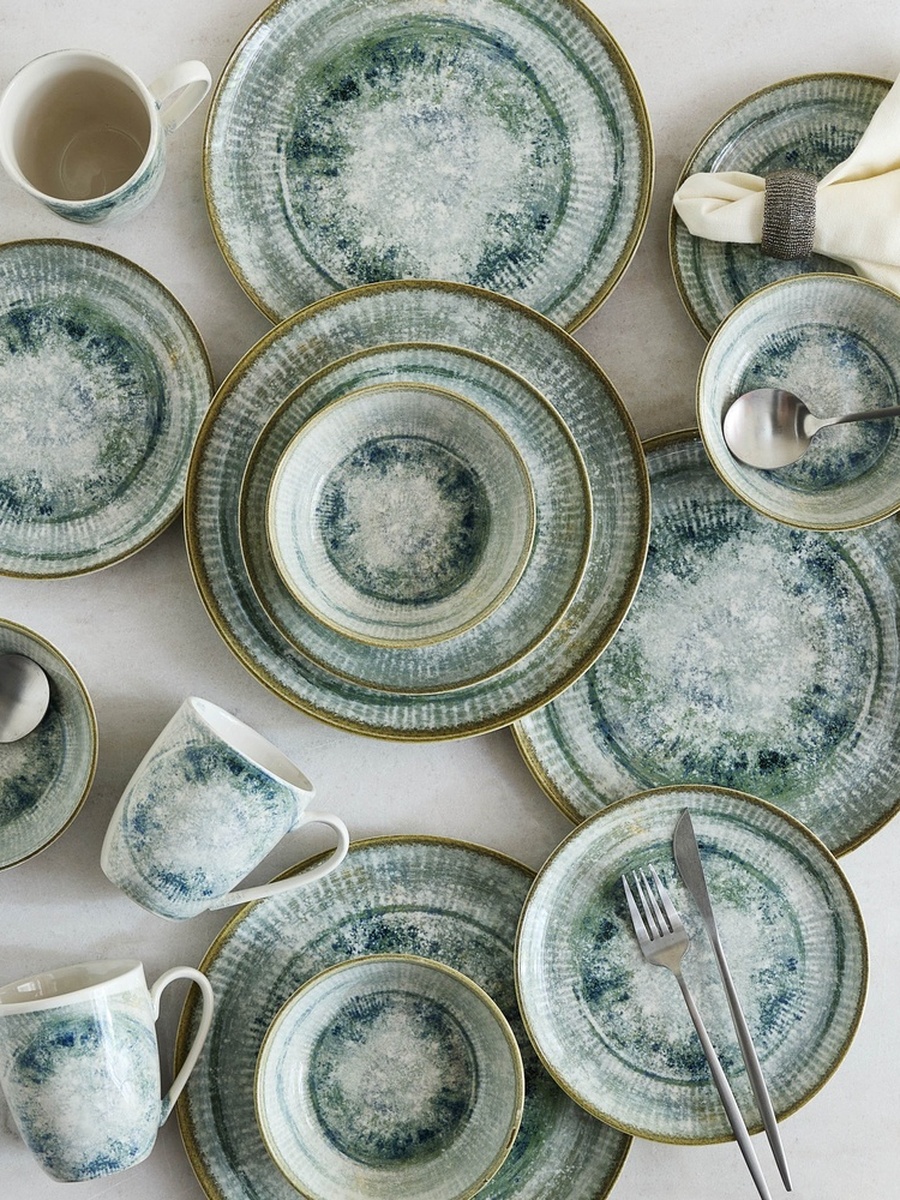 Elegenza 16-Piece Reactive Dinner Set - Serves 4
