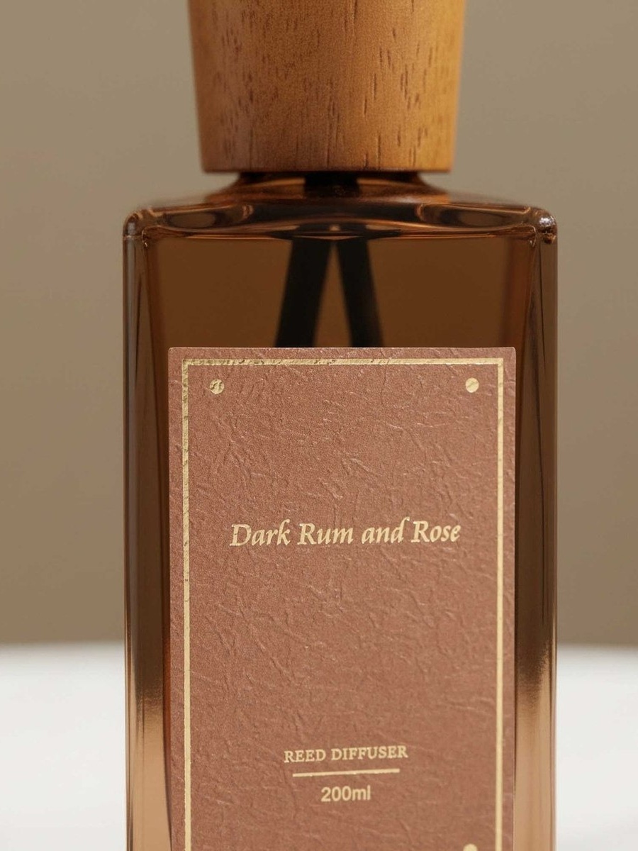 Nuvori Scentelier Dark Rum and Rose Reed Diffuser - 200 ml
