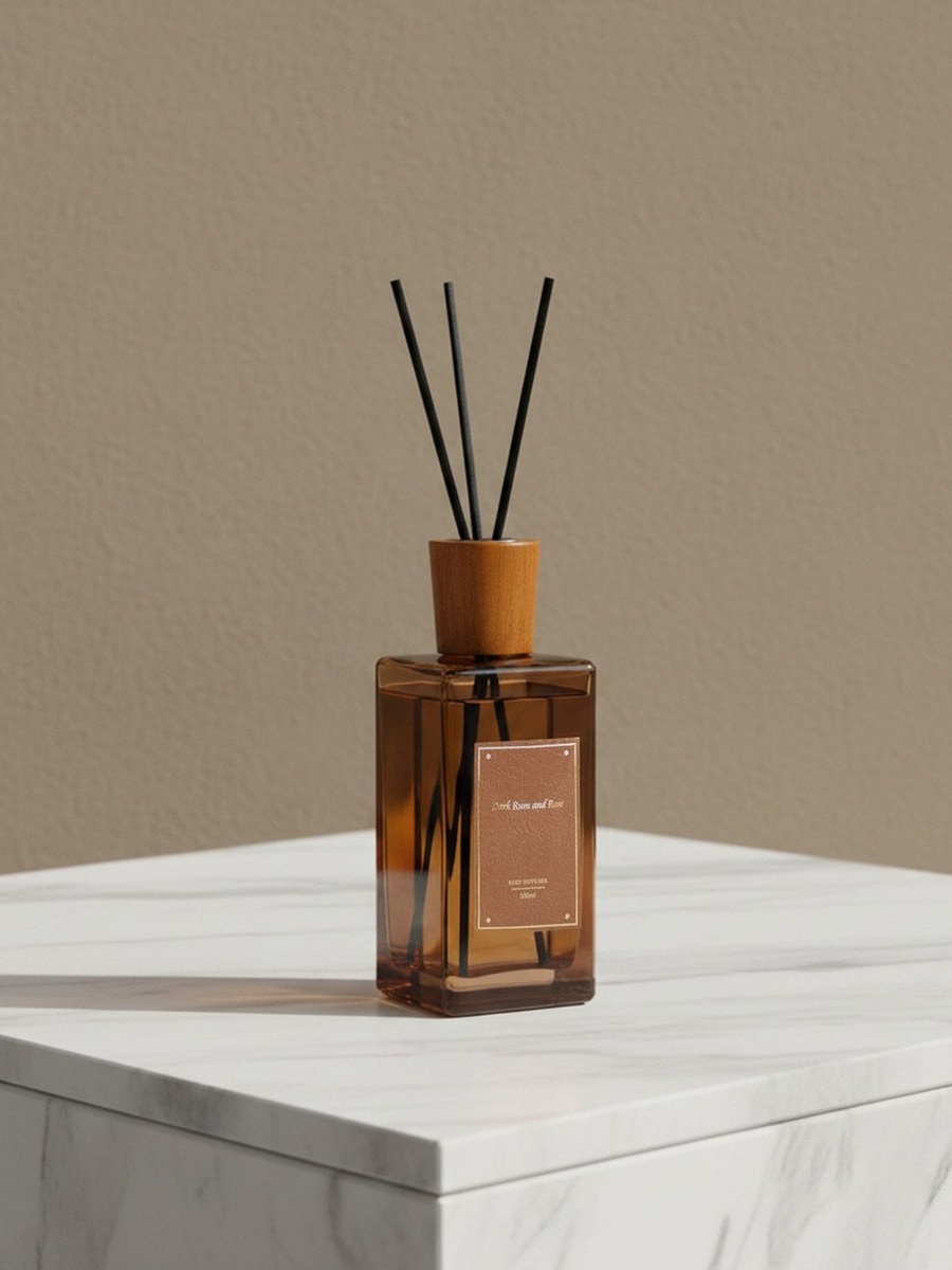 Nuvori Scentelier Dark Rum and Rose Reed Diffuser - 350 ml