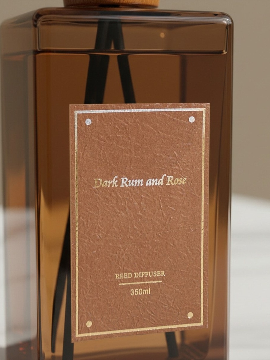 Nuvori Scentelier Dark Rum and Rose Reed Diffuser - 350 ml