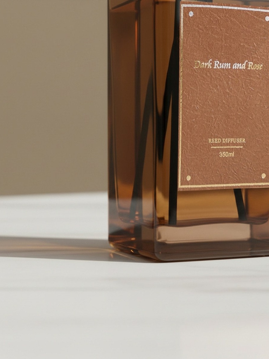 Nuvori Scentelier Dark Rum and Rose Reed Diffuser - 350 ml