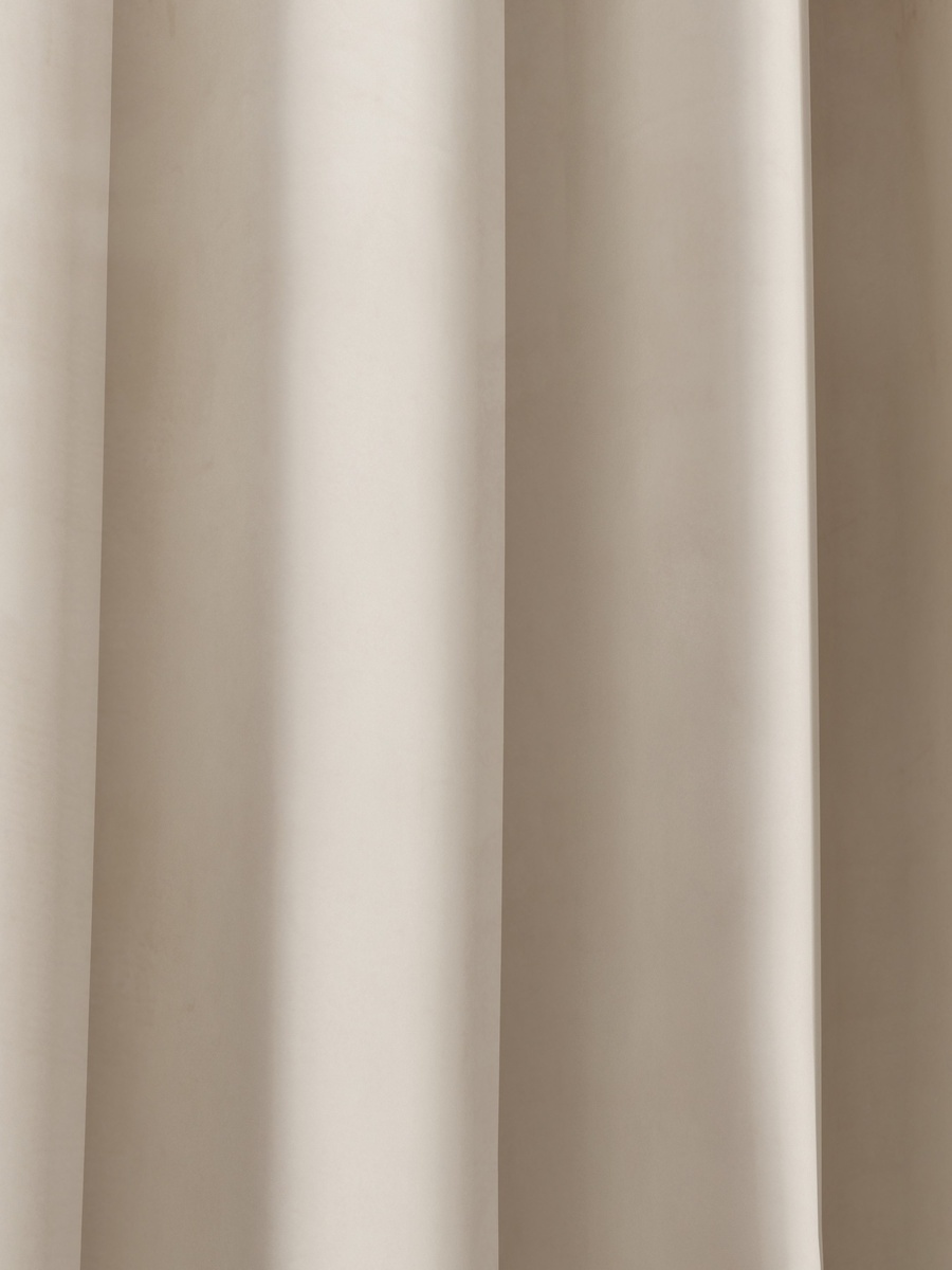 Dove Dimout Velvet Curtain Pair - 135x300 cm